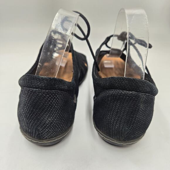 Earth Plover Sandals Shoes Womens Size 9 B Black Leather Casual Lace Up - Picture 4 of 7